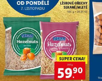 Lidl Lískové ořechy nabídka