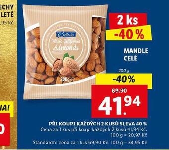 Lidl Mandle celé nabídka