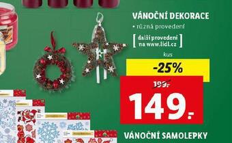 Lidl Vánoční dekorace nabídka