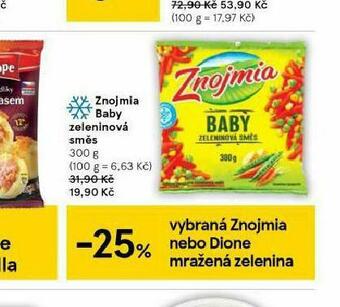 Tesco Znojmia baby zeleninová směs nabídka