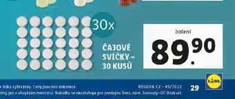 Lidl Čajové svíčky nabídka