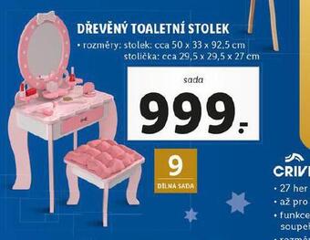 Lidl Dřevěný toaletní stolek nabídka