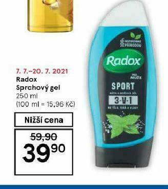 Tesco Radox sprchový gel nabídka