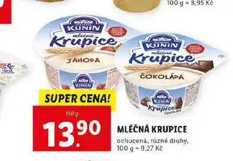 Lidl Kunín mléčná krupice nabídka