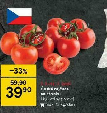 Tesco Česká rajčata na stonku nabídka