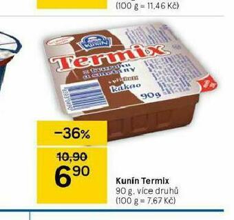 Tesco Kunín termix nabídka
