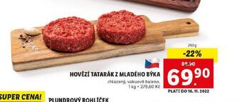 Lidl Hovězí tatarák z mladého býka nabídka