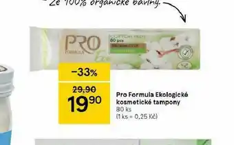 Tesco Pro formula eokoligické kosmetické tampony nabídka