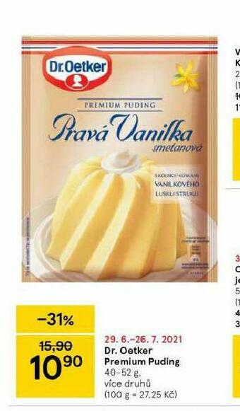 Tesco Dr. oetker premium puding nabídka