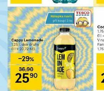 Tesco Cappy lemonade nabídka
