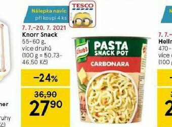 Tesco Knorr snack nabídka