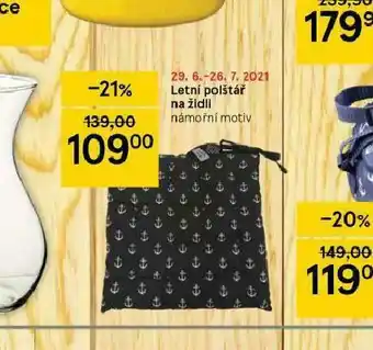 Tesco Letní polštář na židli nabídka