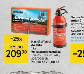 Tesco Hasicí přístroj do auta nabídka