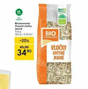 Tesco Bio harmonie ovesné vločky jemné nabídka