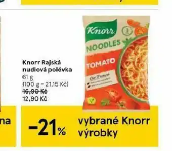 Tesco Knorr rajská nudlová polévka nabídka