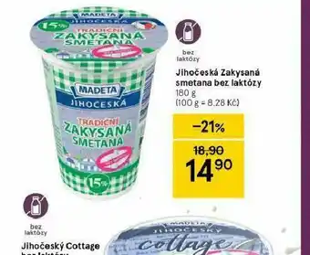Tesco Jihočeská zakysaná smetana nez laktózy nabídka