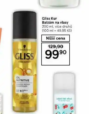 Tesco Gliss kur balzám na vlasy nabídka