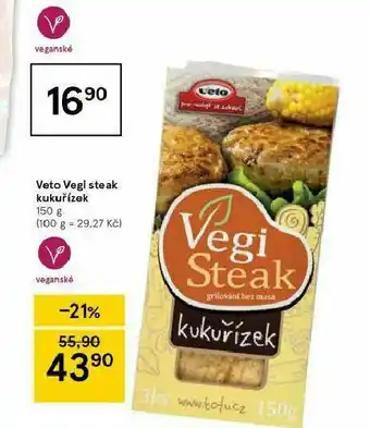 Tesco Veto vegi steak kukuřízek nabídka