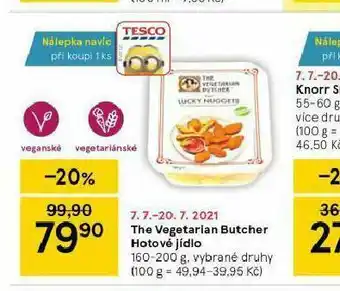 Tesco The vegetarian butcher hotové jídlo nabídka