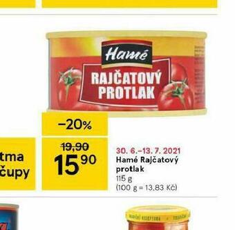 Tesco Hamé rajčatový protlak nabídka