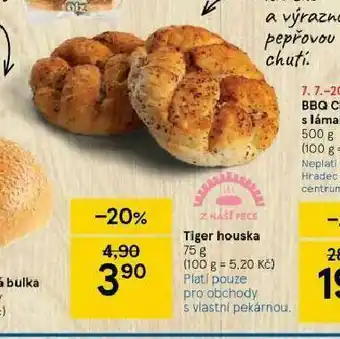 Tesco Tiger houska nabídka