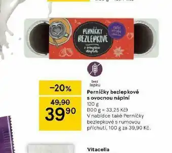 Tesco Perníčky bezlepkové s ovocnou náplní nabídka