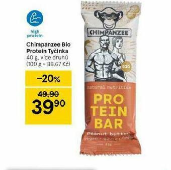 Tesco Chimpanzee bio protein tyčinka nabídka