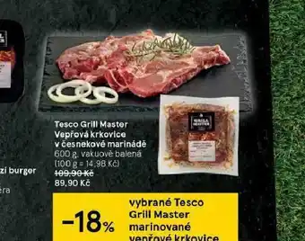 Tesco Tesco grill master vepřová krkovice v česnekové marinádě nabídka
