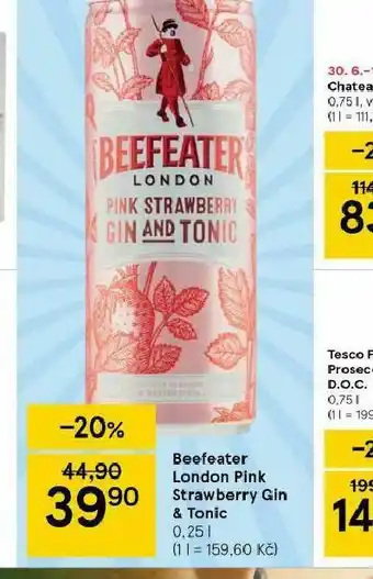 Tesco Beefeater london pink strawberry gin nabídka