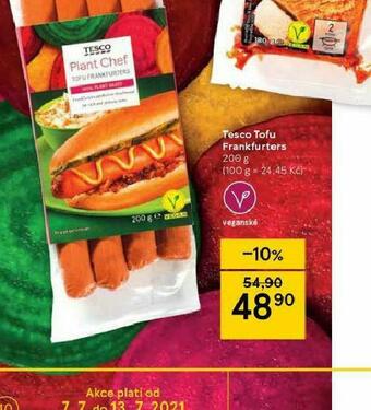 Tesco Tesco tofu frankfurters nabídka