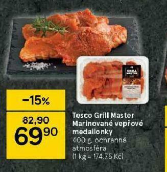 Tesco Tesco grill master marinované vepřové medailonky nabídka