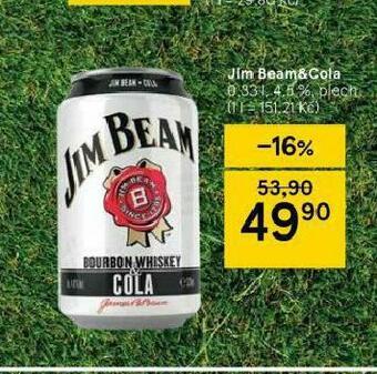 Tesco Jim beam &amp; cola nabídka