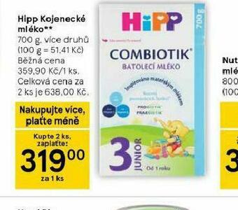 Tesco Hipp kojenecké mléko nabídka