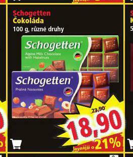 Norma Schogetten čokoláda nabídka