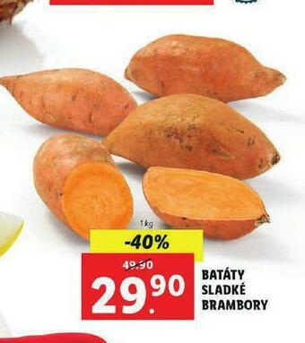Lidl Batáty sladké brambory nabídka