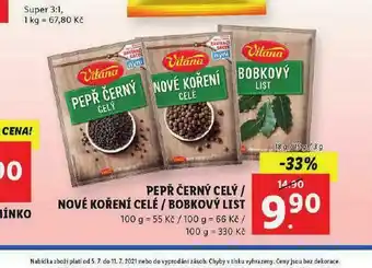 Lidl Pepř černý c elý nabídka