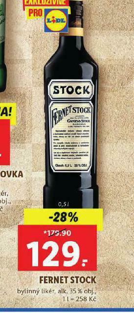 Lidl Fernet stock nabídka