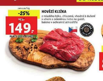 Lidl Hovězí kližka nabídka