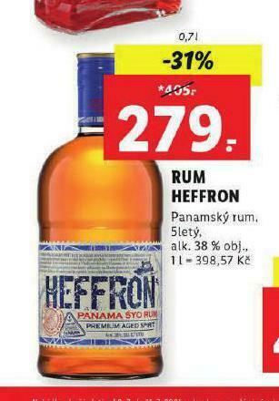 Lidl Rum heffron nabídka