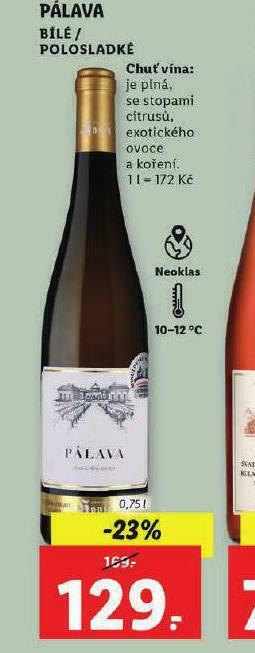 Lidl Pálava nabídka