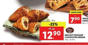 Lidl Máslový croissant s nugátovým krémem nabídka