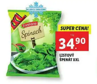 Lidl Listový špenát nabídka