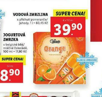 Lidl Vodová zmrzlina nabídka