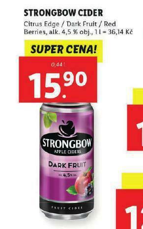 Lidl Strongbow cider nabídka
