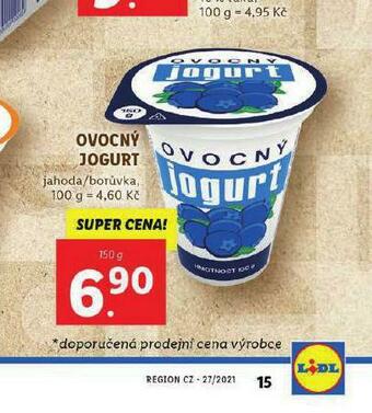 Lidl Ovocný jogurt nabídka