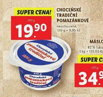 Lidl Choceňské tradiční pomazánkové nabídka