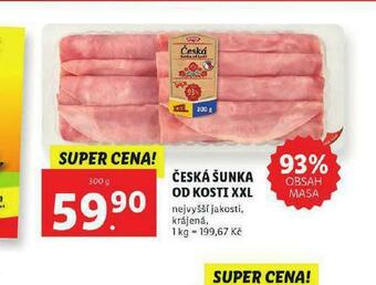Lidl Česká šunka od kosti xxl nabídka