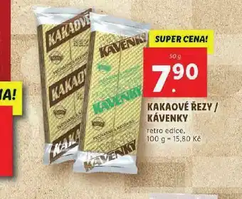 Lidl Kakové řezy / kávenky nabídka