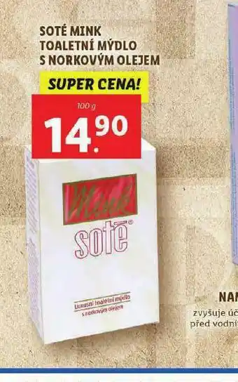 Lidl Soté milk toaletní mýdlo s norkovým olejem nabídka