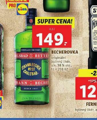 Lidl Becherovka nabídka